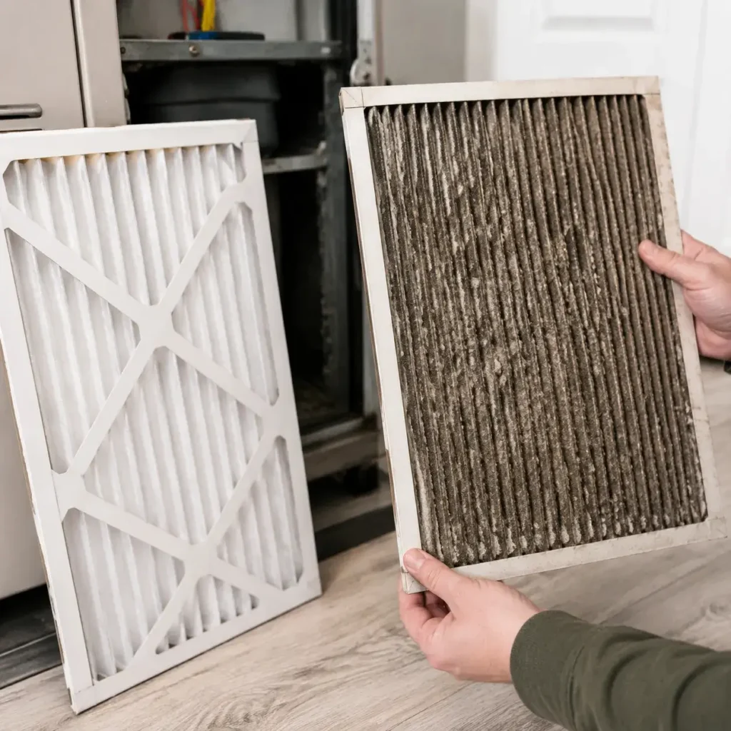 Dirty Air Filter Replacement Signs