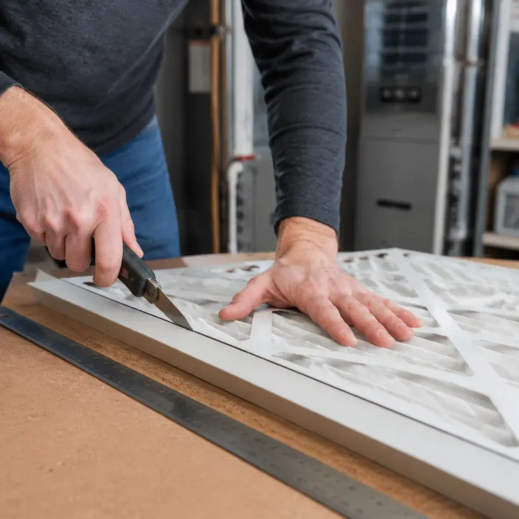 How to measure and cut air filter to fit
