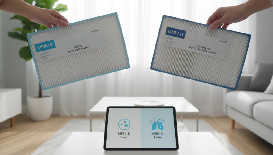 MERV 8 vs MERV 11 air filter guide