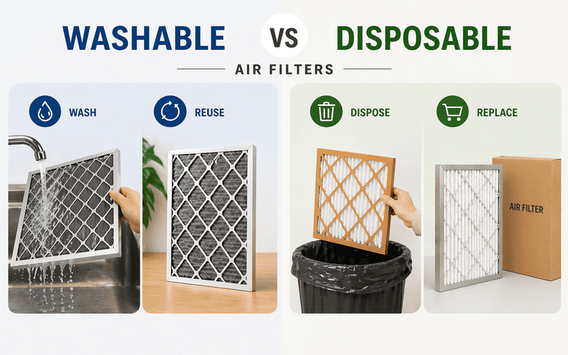 Washable vs Disposable Air Filters Cost and Performance Guide
