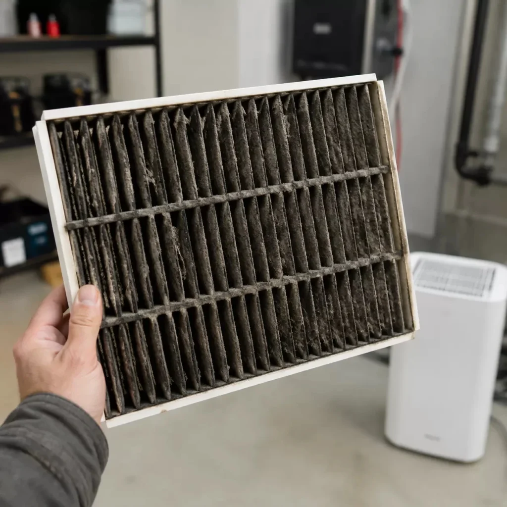 Bad air filter visual test
