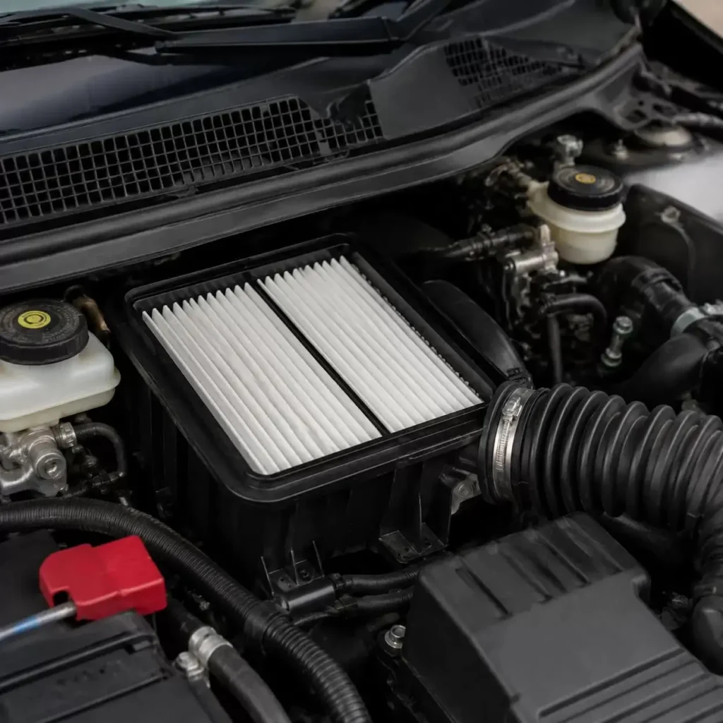 Engine air filter location in car