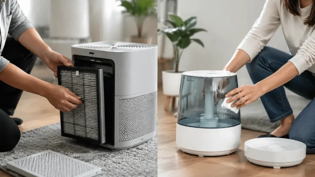 Air Purifier vs Humidifier Maintenance