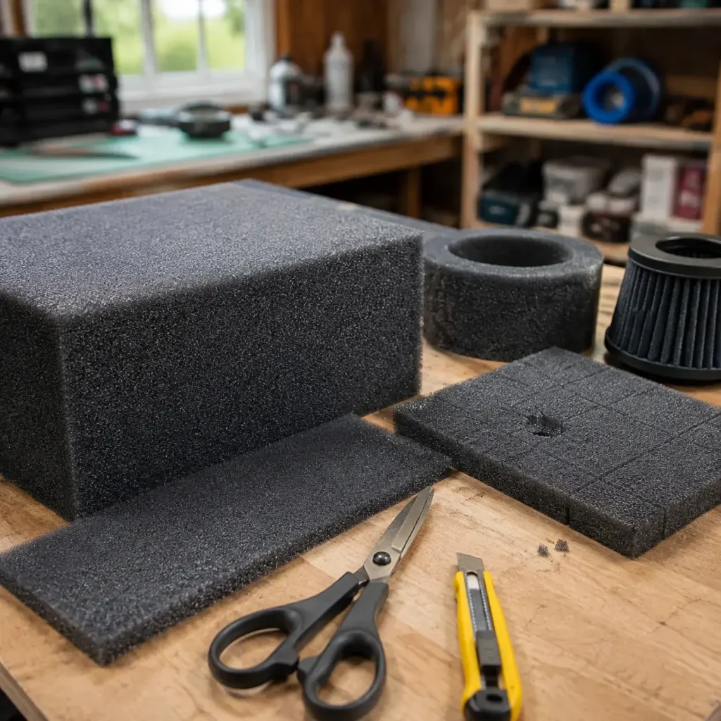 How to make DIY foam air filter material