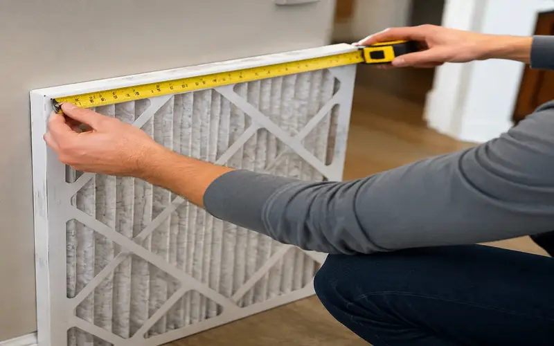 Measuring custom air filter size