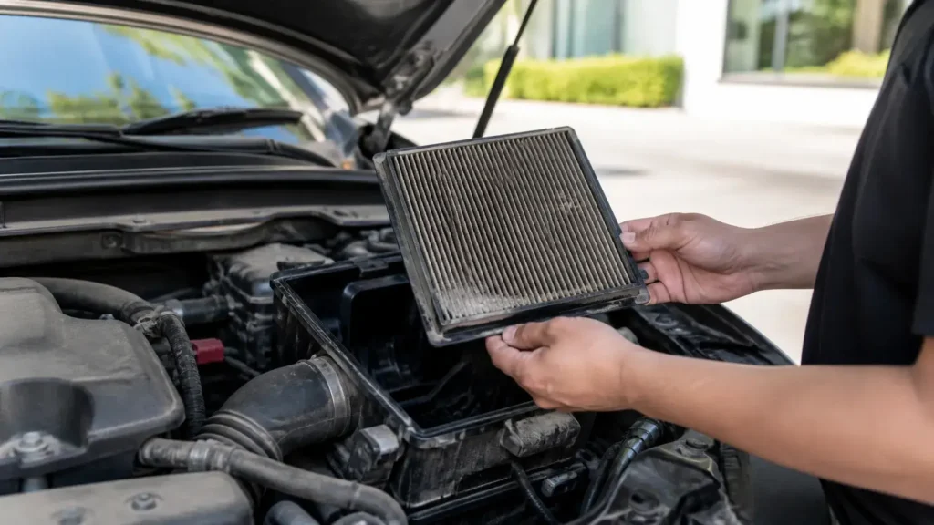 dirty air filter causing engine misfire