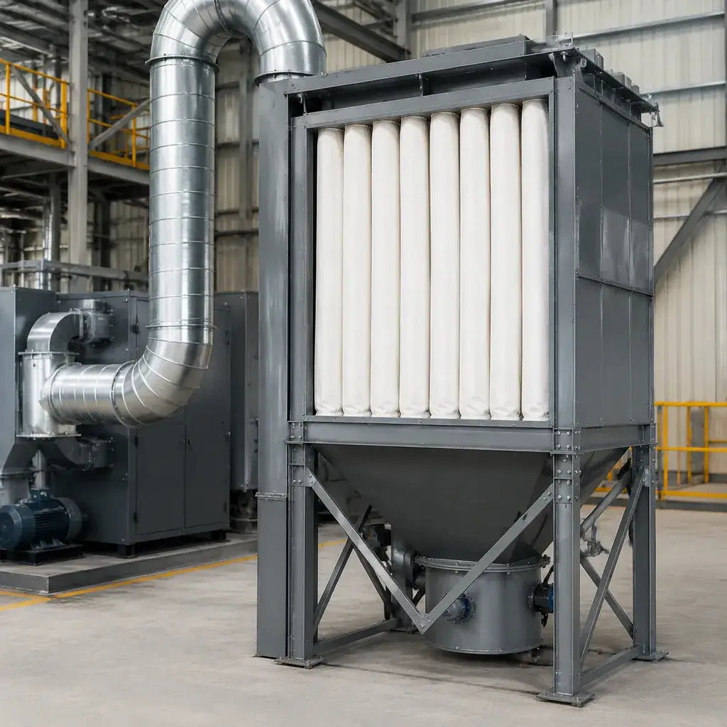 dust separator protecting bag filter