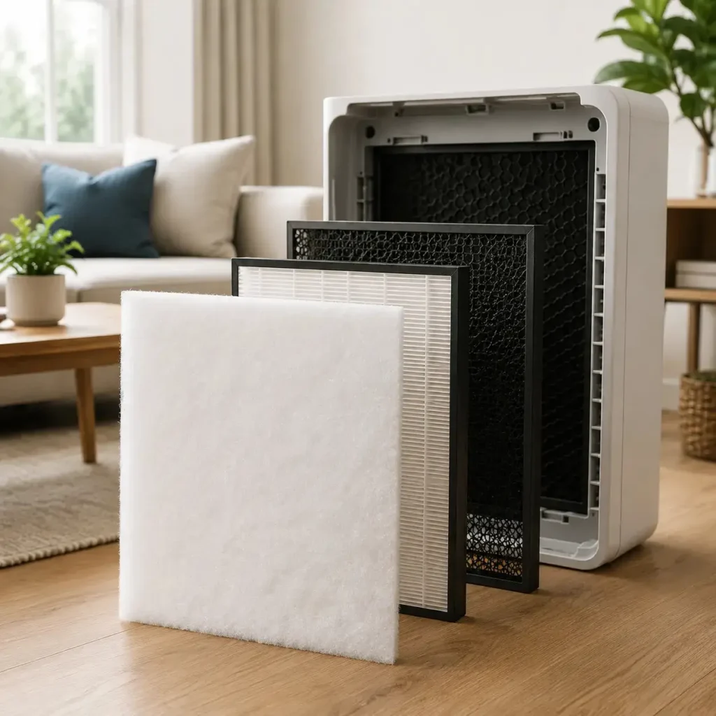 washable air filter prefilter material